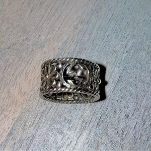 Gucci Marmont sterling silver twisted floral ring